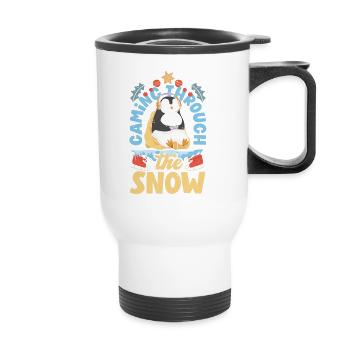 Mode inspirée du jeu Jeux sur le thème des Fêtes - Tasse isotherme avec poignée - blanc - Devant