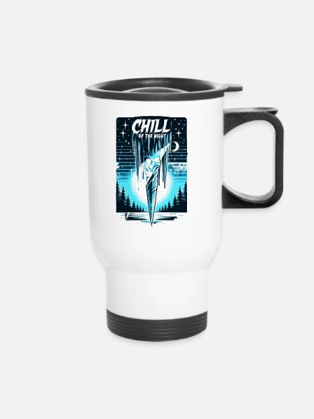 Icicle Impaler - Menacing Winter Night Christmas - Thermobecher mit Tragegriff - Weiß