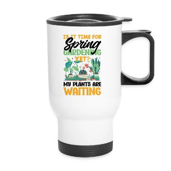 My Plants are Waiting Gardener's - Thermobecher mit Tragegriff - Weiß - Vorne