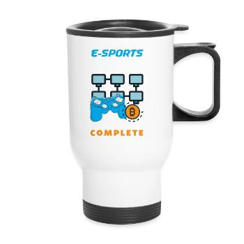 Crypto-monnaie Récompenses Gaming Blockchain Gamer - Tasse isotherme avec poignée - blanc - Devant