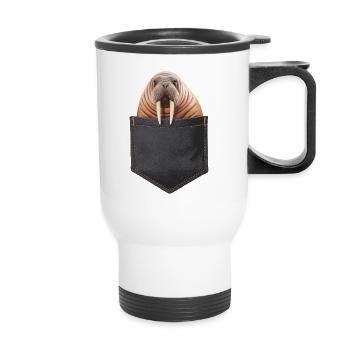Walross - Thermobecher mit Tragegriff - Weiß - Vorne