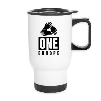One Europe - Thermobecher mit Tragegriff - Weiß - Vorne