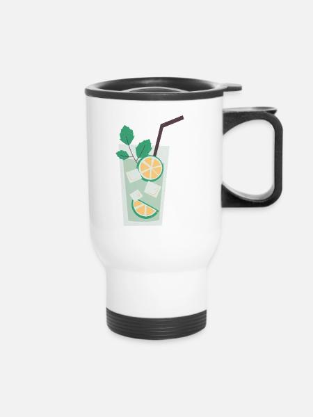 Summer Drink - Thermobecher mit Tragegriff - Weiß