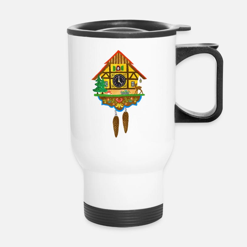 Cuckoo clock - Thermal mug with handle - white