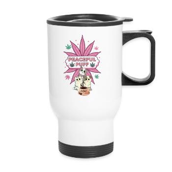 Peaceful Puff C&C - Thermobecher mit Tragegriff - Weiß - Vorne
