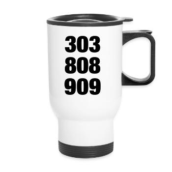 303 808 909 - Music - Electro - Acid - Thermal mug with handle - white - Front