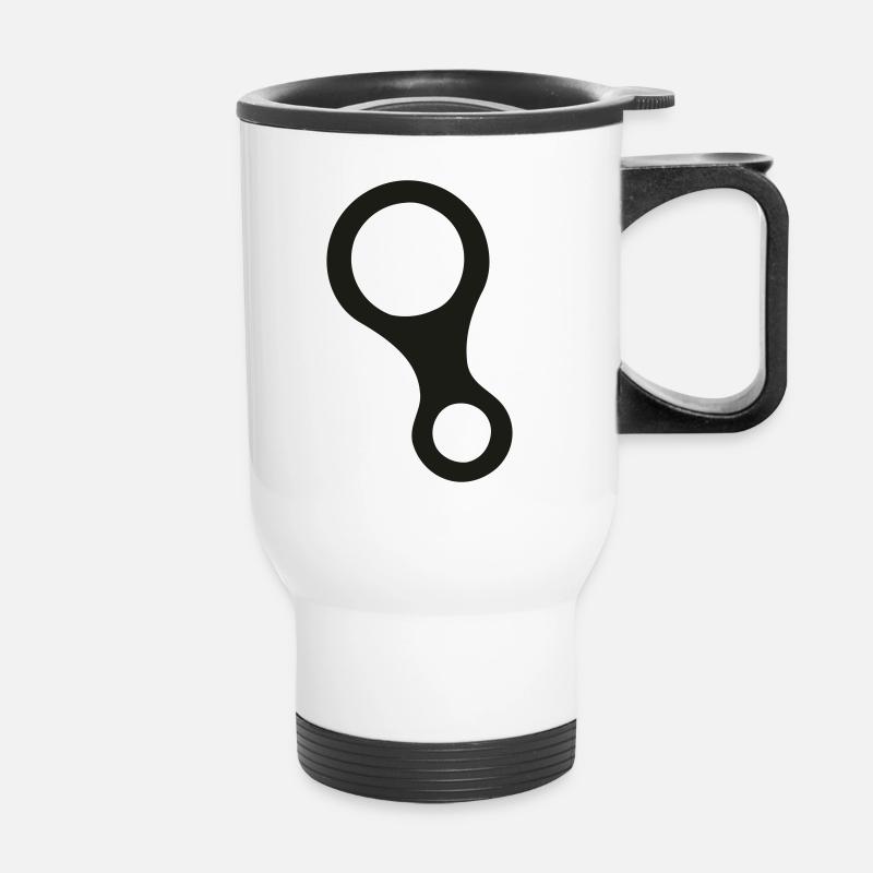 abseiling - rappeling - Thermal mug with handle - white