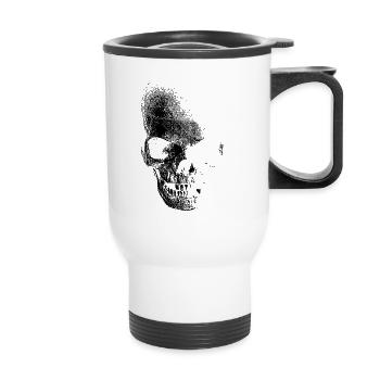 skull totenkopf pirat - Tasse isotherme avec poignée - blanc - Devant