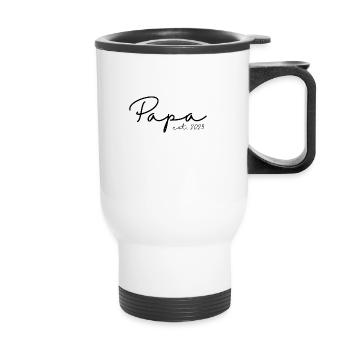 Dad est. 2025 / New Dad / Pregnant - Thermal mug with handle - white - Front