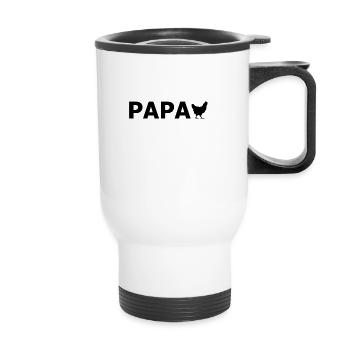 PAPA hen - Thermal mug with handle - white - Front