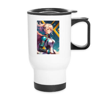Image anime girls - Thermal mug with handle - white - Front
