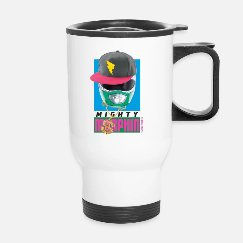 Power Rangers Hip Hop Style Mighty Morphin - Thermal mug with handle - white