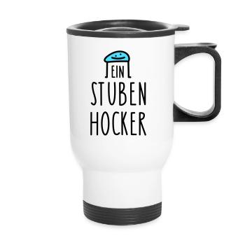 Zuhause Sprüche home office - Thermobecher mit Tragegriff - Weiß - Vorne