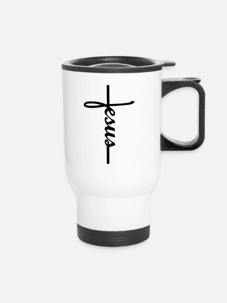Jesus - Thermobecher mit Tragegriff - Weiß