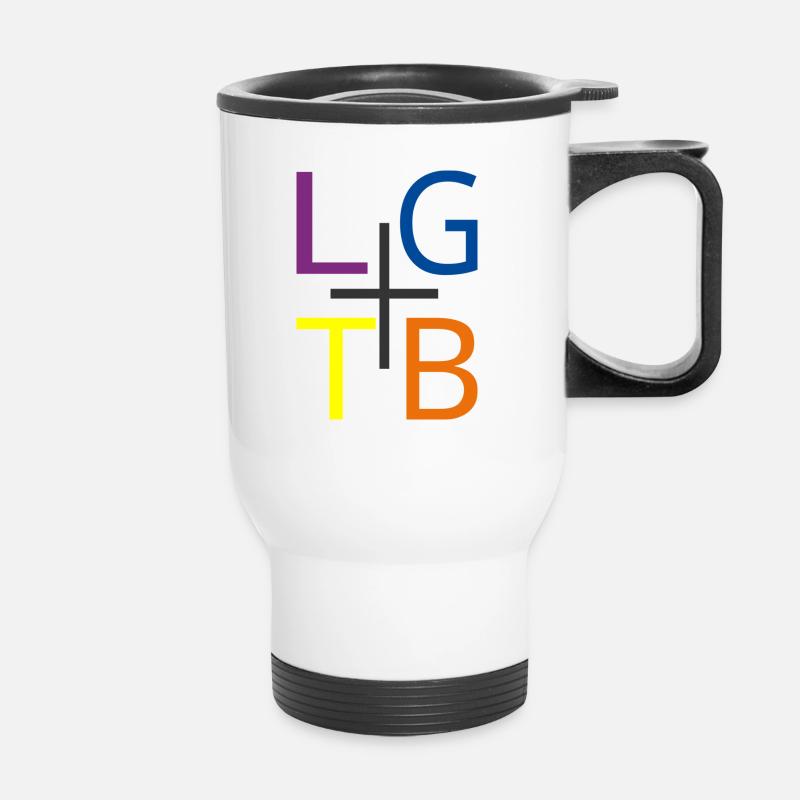 LGBT+ - Thermobecher mit Tragegriff - Weiß