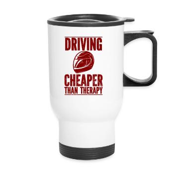 Car Vintage Racing Car Lovers Car Veterans - Thermal mug with handle - white - Front