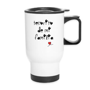 Bébés et enfants. - Tasse isotherme avec poignée - blanc - Devant