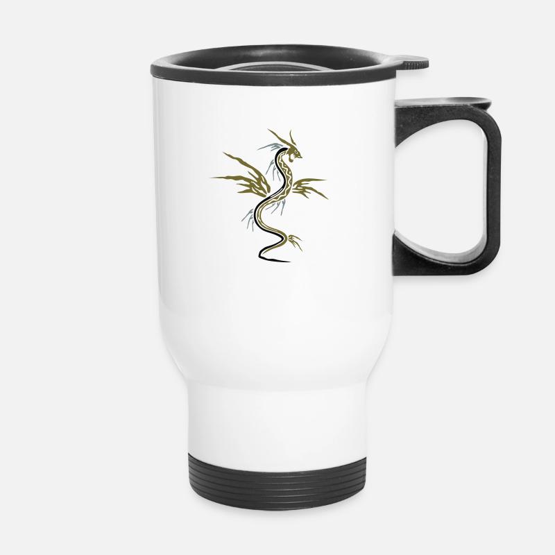 Dragon (3c) - Thermal mug with handle - white