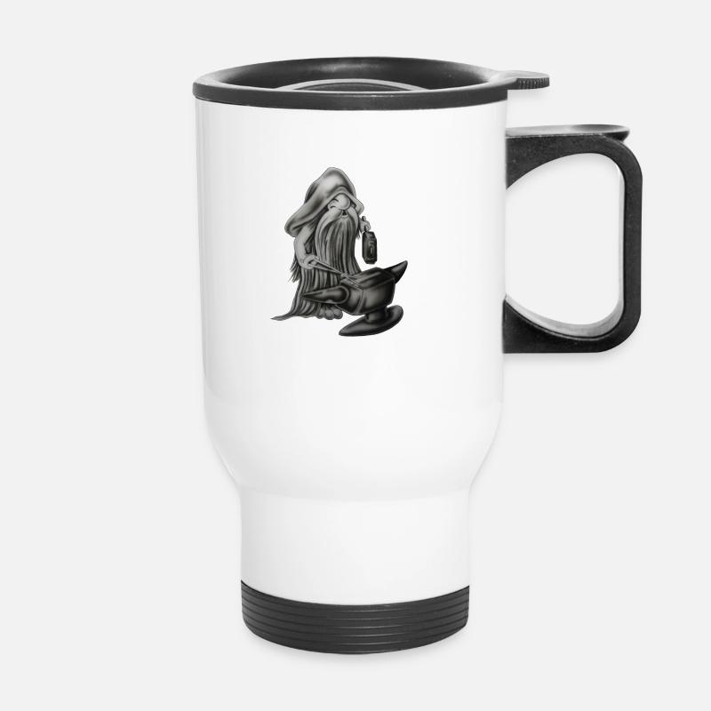 Blacksmith gnom - Thermobecher mit Tragegriff - Weiß