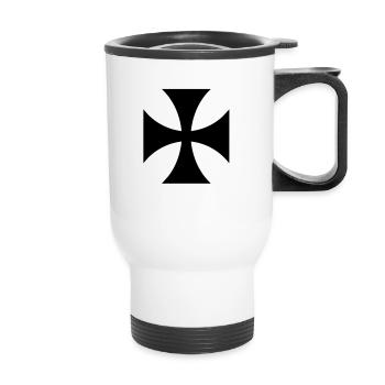 templar temple chevalier, orden - Tasse isotherme avec poignée - blanc - Devant