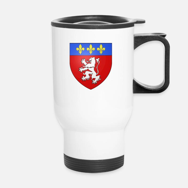 Stadsvapen fr Lyon Rhone - Termosmugg med handtag - vit