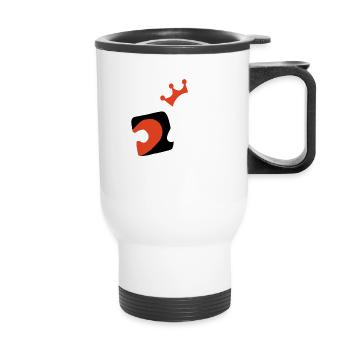 puzzle queen - Thermal mug with handle - white - Front