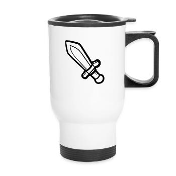 Sword - Thermal mug with handle - white - Front