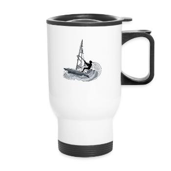 Windsurfing - Thermal mug with handle - white - Front
