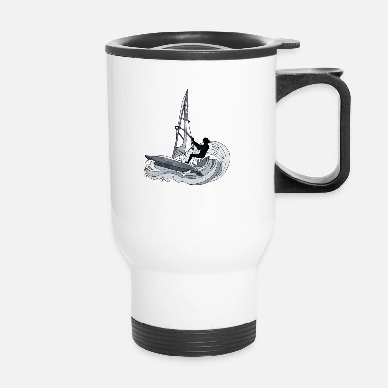 Windsurfing - Thermal mug with handle - white