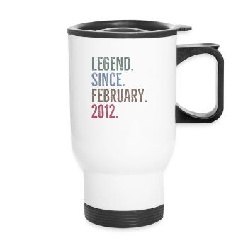 Légende depuis février 2012 - Tasse isotherme avec poignée - blanc - Devant
