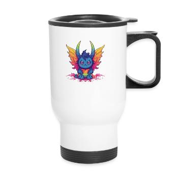 Démon du mois de la fierté - Tasse isotherme avec poignée - blanc - Devant