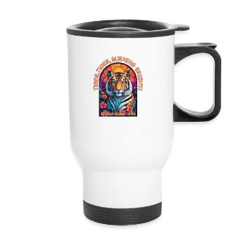 Tiger, Tiger, Burning Bright! - Thermobecher mit Tragegriff - Weiß - Vorne