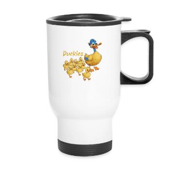 I Teach The Sweetest Duckies Teacher Rubber Duck - Tasse isotherme avec poignée - blanc - Devant
