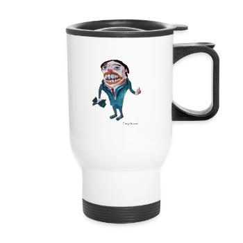 seller of dollars - Thermal mug with handle - white - Front