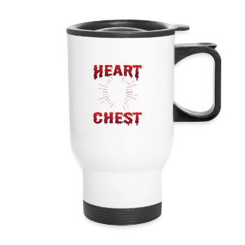 Festival du film d’horreur zombie + Halloween - Tasse isotherme avec poignée - blanc - Devant