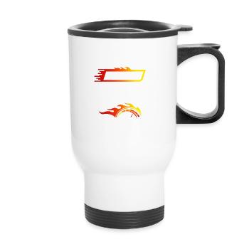 Tuner, Autofan, Racer, schnnelle Autos, Tuning - Thermobecher mit Tragegriff - Weiß - Vorne