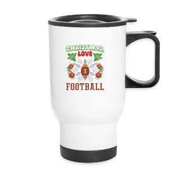 College Football Players Team Christmas Love - Thermal mug with handle - white - Front