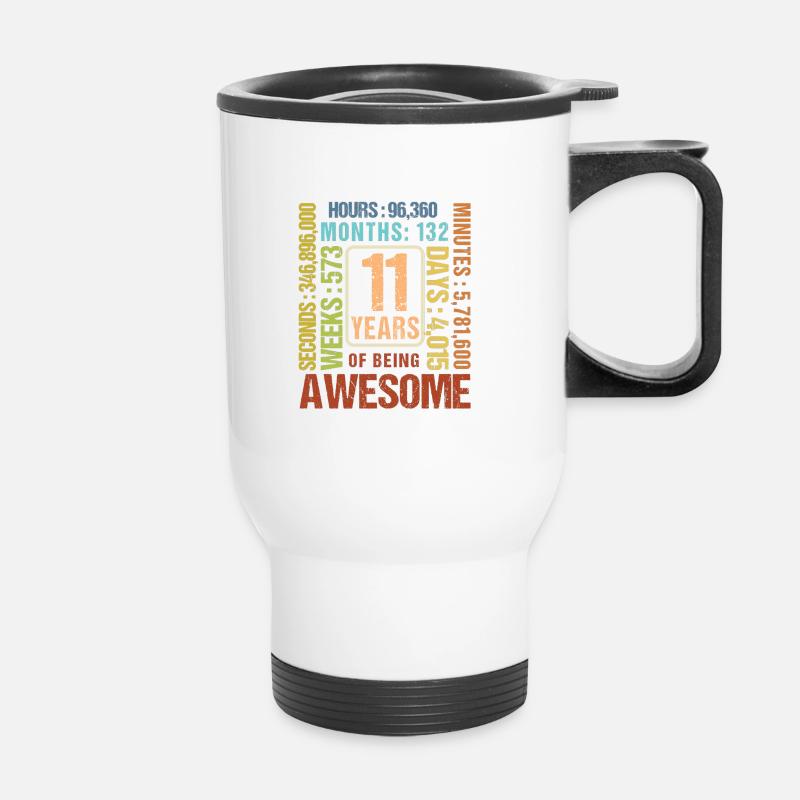 11 years old! Birthday Gift 11th Birthday - Thermal mug with handle - white