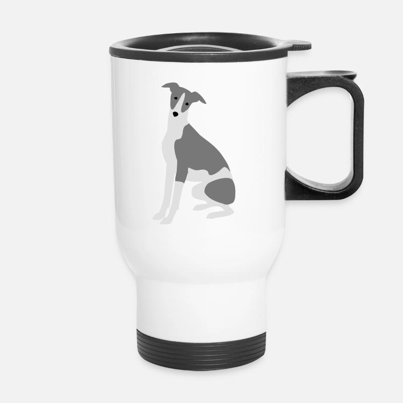 Whippet - Thermobecher mit Tragegriff - Weiß