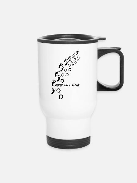 never walk alone horse - Thermobecher mit Tragegriff - Weiß