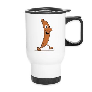 Hot-dog - Tasse isotherme avec poignée - blanc - Devant