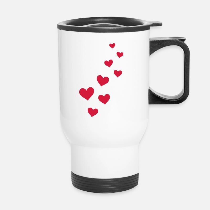 Hearts - Thermobecher mit Tragegriff - Weiß