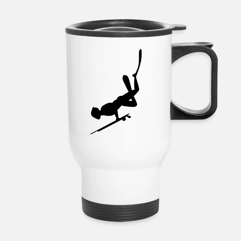 Underwater fighter - Thermal mug with handle - white