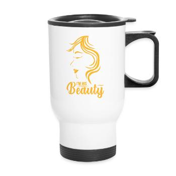 Her Beauty - Thermal mug with handle - white - Front