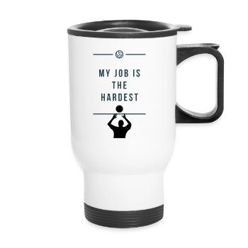 Volleyball Setter - Tasse isotherme avec poignée - blanc - Devant