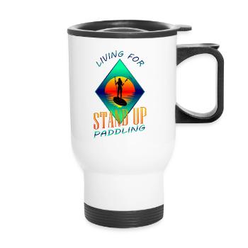 Stand Up Paddling - Thermal mug with handle - white - Front