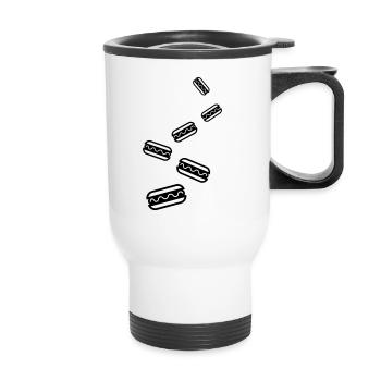 Burrito Icon - Thermal mug with handle - white - Front