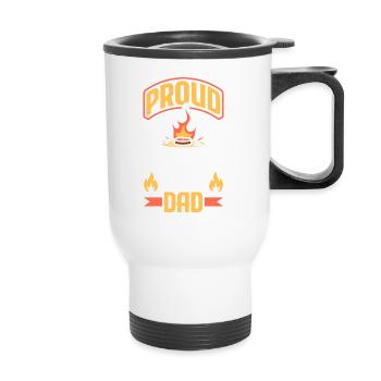 Proud To Be BBQ Dad Father's Day Grill - Thermobecher mit Tragegriff - Weiß - Vorne