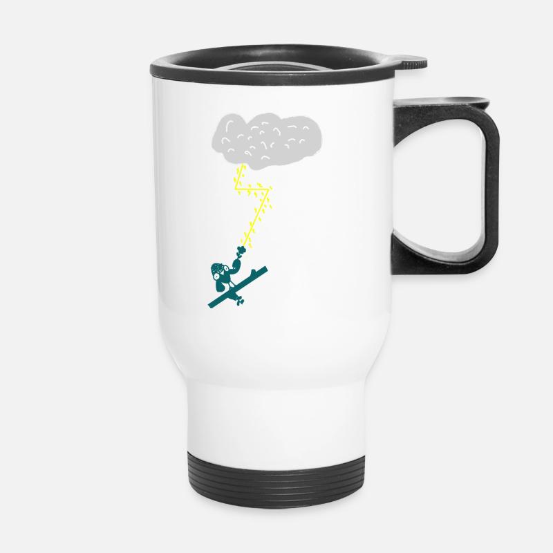 Dove - Thermal mug with handle - white