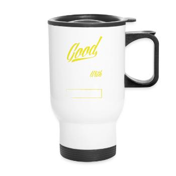 Vous avez fière allure avec Skeleton’s Dark Goth - Tasse isotherme avec poignée - blanc - Devant